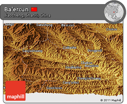 Physical Panoramic Map of Ba'ercun