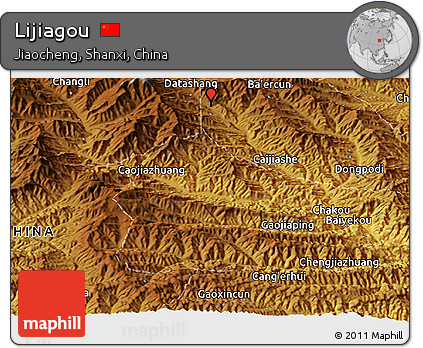 Physical Panoramic Map of Lijiagou