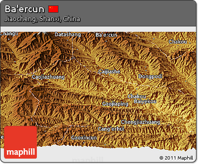 Physical Panoramic Map of Ba'ercun