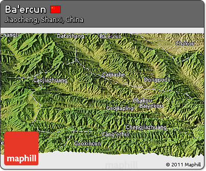 Satellite Panoramic Map of Ba'ercun