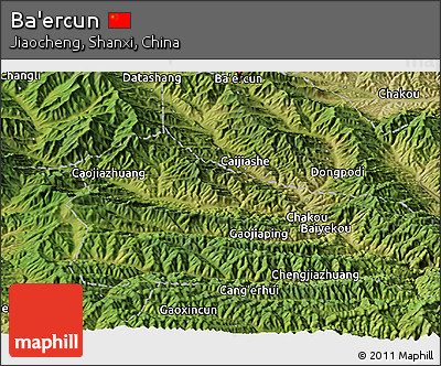 Satellite Panoramic Map of Ba'ercun