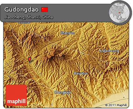 Physical 3D Map of Gudongdao