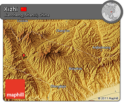 Physical 3D Map of Xizhi