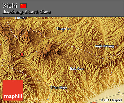 Physical 3D Map of Xizhi