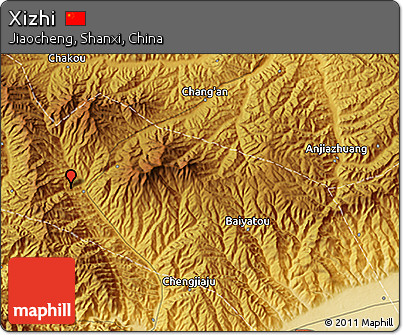 Physical 3D Map of Xizhi