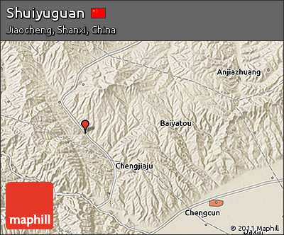 Shaded Relief 3D Map of Shuiyuguan