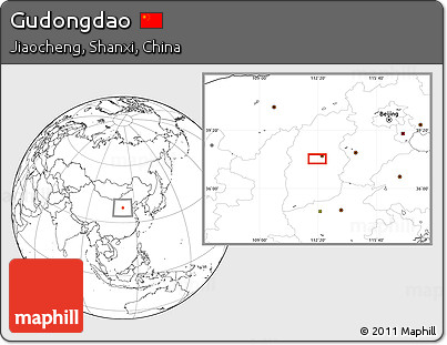 Blank Location Map of Gudongdao