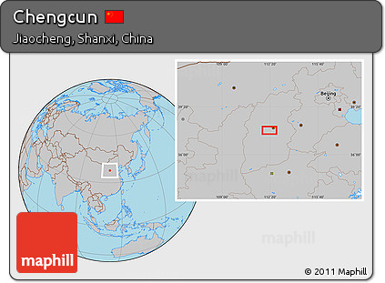 Gray Location Map of Chengcun
