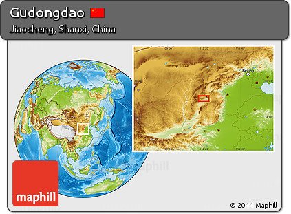 Physical Location Map of Gudongdao