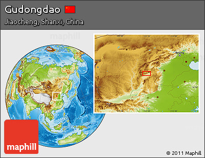 Physical Location Map of Gudongdao