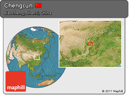 Satellite Location Map of Chengcun