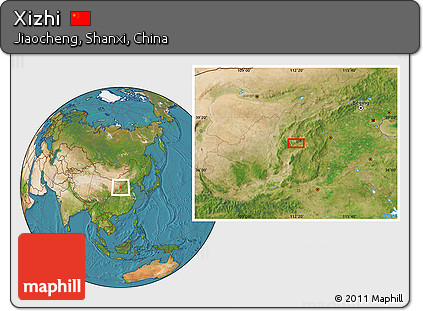 Satellite Location Map of Xizhi