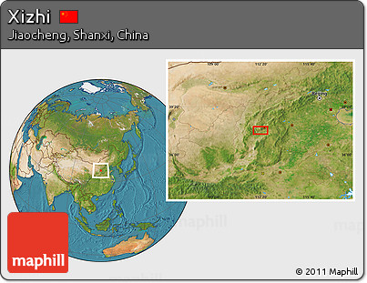 Satellite Location Map of Xizhi