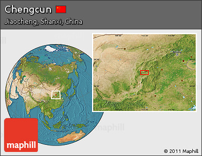 Satellite Location Map of Chengcun