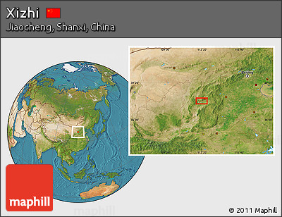 Satellite Location Map of Xizhi
