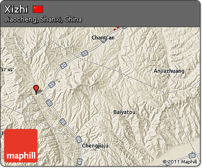 Shaded Relief Map of Xizhi