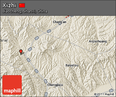 Shaded Relief Map of Xizhi