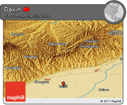 Physical Panoramic Map of Daxin
