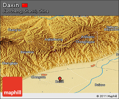 Physical Panoramic Map of Daxin