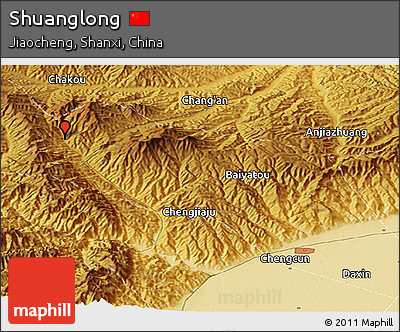 Physical Panoramic Map of Shuanglong