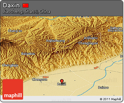 Physical Panoramic Map of Daxin