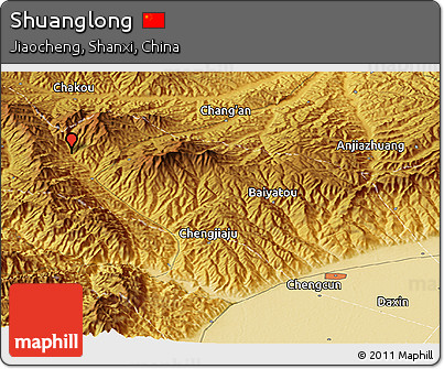 Physical Panoramic Map of Shuanglong