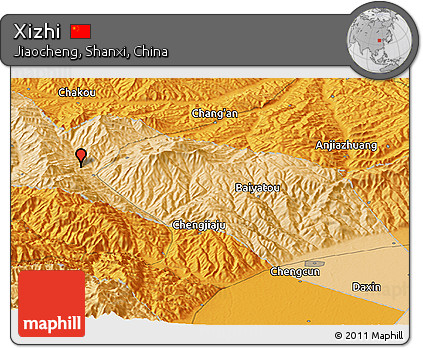 Political Panoramic Map of Xizhi