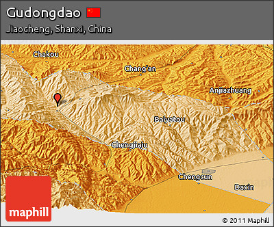 Political Panoramic Map of Gudongdao