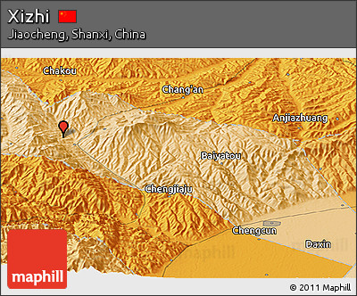 Political Panoramic Map of Xizhi