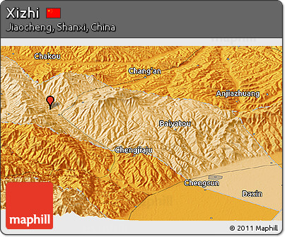 Political Panoramic Map of Xizhi