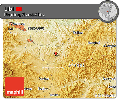 Physical 3D Map of Libi