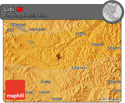 Political 3D Map of Libi