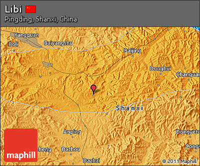 Political 3D Map of Libi