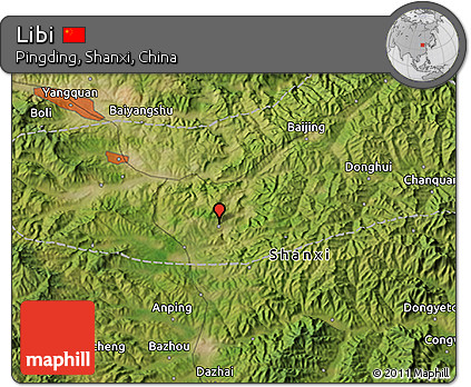 Satellite 3D Map of Libi