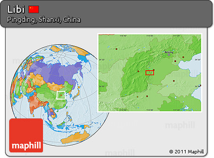 Political Location Map of Libi