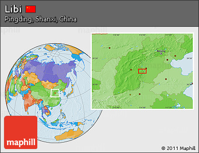 Political Location Map of Libi
