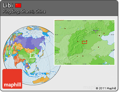 Political Location Map of Libi