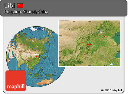 Satellite Location Map of Libi