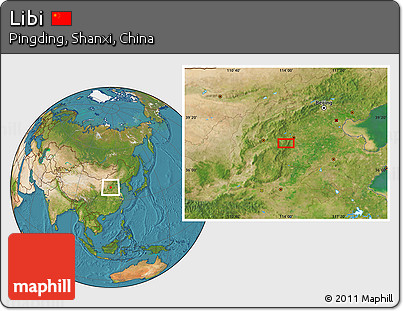 Satellite Location Map of Libi