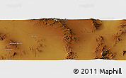Physical Panoramic Map of the area around 37° 42' 7" N, 116° 22' 30" W