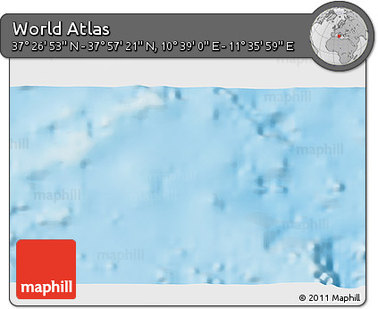 Physical 3D Map of the Area around 37° 42' 7" N, 11° 7' 30" E