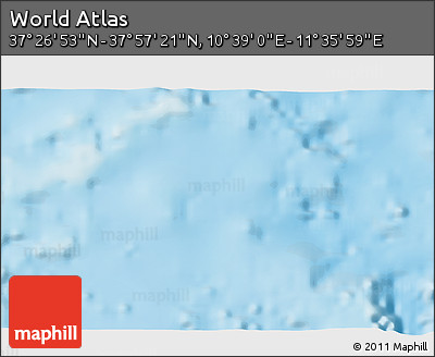 Physical 3D Map of the Area around 37° 42' 7" N, 11° 7' 30" E