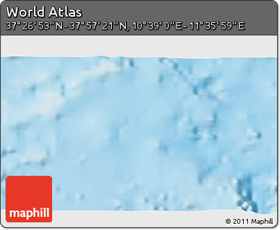 Physical 3D Map of the Area around 37° 42' 7" N, 11° 7' 30" E
