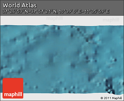 Satellite 3D Map of the Area around 37° 42' 7" N, 11° 7' 30" E