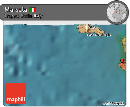 Satellite 3D Map of Marsala