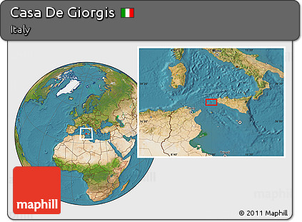 Satellite Location Map of Casa De Giorgis