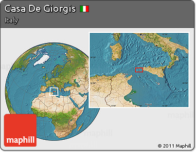 Satellite Location Map of Casa De Giorgis