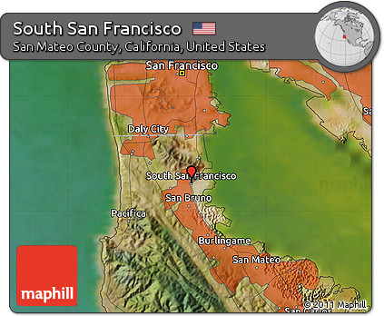 Satellite Map of South San Francisco