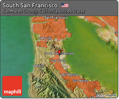 Satellite Map of South San Francisco