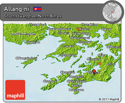 Physical 3D Map of Allang-ni